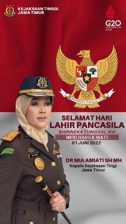 Kajati Jatim Mia Amiati Ajak Masyarakat Pupuk Kerukunan dalam Semangat Nilai-nilai Pancasila 